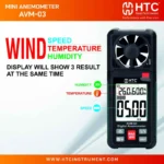 HTC AVM-03 Mini Anemometer Air Velocity & Temperature HVAC Gauge - Image 2