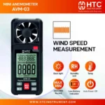 HTC AVM-03 Mini Anemometer Air Velocity & Temperature HVAC Gauge - Image 4