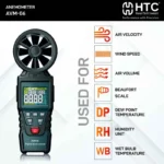 HTC AVM-06 Multifunction Environmental Anemometer Air Velocity & Air Flow Meter 9999 Counts - Image 2