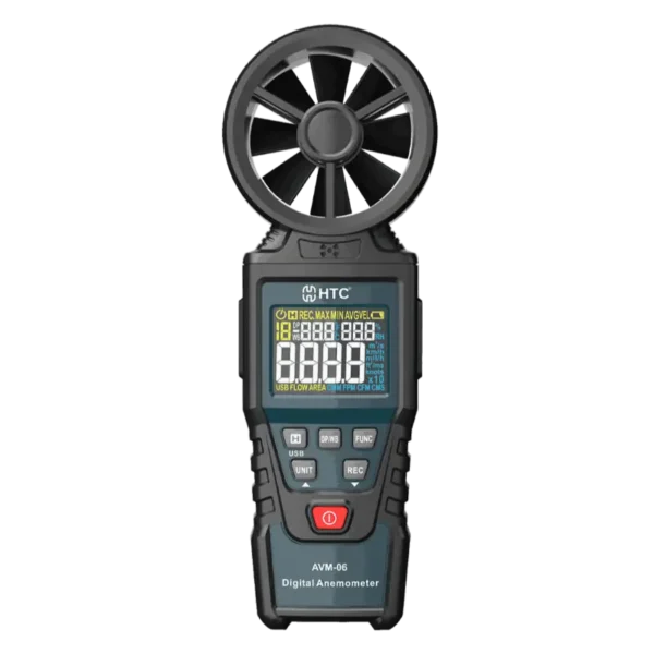 HTC AVM-06 Multifunction Environmental Anemometer Air Velocity & Air Flow Meter 9999 Counts