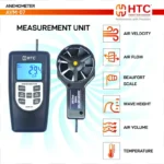 HTC AVM-07 Portable Digital Airflow Anemometer 0-9999 CMM CFM with USB RS232C Interface - Image 6