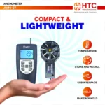 HTC AVM-07 Portable Digital Airflow Anemometer 0-9999 CMM CFM with USB RS232C Interface - Image 3