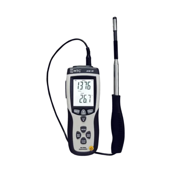 HTC AVM-08 Hot Wire Anemometer Air Velocity & Airflow Meter with Telescopic Probe