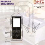 HTC BM-36 Battery System Tester, 12V/24V Lead Acid & EV Battery Testing, 2.4 Inch Colour LCD - Image 2