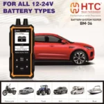 HTC BM-36 Battery System Tester, 12V/24V Lead Acid & EV Battery Testing, 2.4 Inch Colour LCD - Image 3