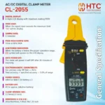 HTC CL-2055 AC/DC Digital Clamp Meter 4 Digit, 9999 Count with Peak Hold & EMC Protection - Image 4