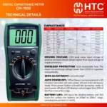 HTC CM-1500 Digital Capacitance Meter 200pF to 20mF with Self-Discharge - Image 4