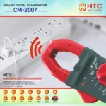 HTC CM-2007 800A AC Digital True RMS Clamp Meter, 3999 Count with Built-in Jaw Lighting - Image 3