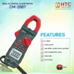 HTC CM-2007 800A AC Digital True RMS Clamp Meter, 3999 Count with Built-in Jaw Lighting - Image 5