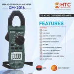 HTC CM-2016 800A AC/DC Digital True RMS Clamp Meter, 5999 Count with Duty Cycle Measurement - Image 3