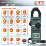 HTC CM-2018 800A AC/DC Digital Clamp Meter, 5999 Count with LPF & LoZ Voltage Functions - Image 6