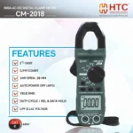 HTC CM-2018 800A AC/DC Digital Clamp Meter, 5999 Count with LPF & LoZ Voltage Functions - Image 2