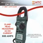 HTC CM-2018 800A AC/DC Digital Clamp Meter, 5999 Count with LPF & LoZ Voltage Functions - Image 4