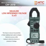 HTC CM-2018 800A AC/DC Digital Clamp Meter, 5999 Count with LPF & LoZ Voltage Functions - Image 5