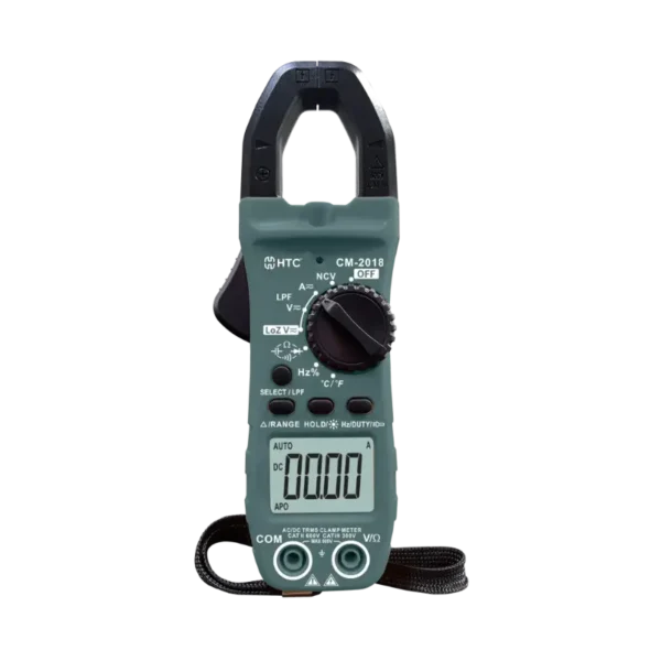 HTC CM-2018 800A AC/DC Digital Clamp Meter, 5999 Count with LPF & LoZ Voltage Functions
