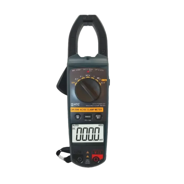 HTC CM-2046 1000A AC/DC Digital True RMS Clamp Meter, 1999 Count with MAX/MIN Recording