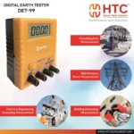 HTC DET-99 Digital Earth Resistance Tester up to 1000, 1999 Count LCD Display - Image 3