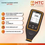 HTC DFT-821 Coating Thickness Meter, 0-1700 µm, Magnetic & Non-Magnetic, Data Storage - Image 5