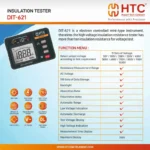 HTC DIT-621 Digital Insulation Tester up to 20 with PI and DAR Diagnostics - Image 2