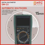 HTC DM-23 Digital Multimeter, 1000V DC / 750V AC, 19999 Counts with Backlight - Image 3