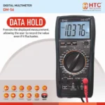 HTC DM-56 Digital Multimeter, 1000V DC / 750V AC, 19999 Counts with hFE Transistor Testing - Image 3
