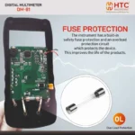 HTC DM-81 True RMS Multimeter, 1000V DC / 750V AC, 1999 Count with Overload Protection - Image 5