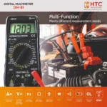 HTC DM-81 True RMS Multimeter, 1000V DC / 750V AC, 1999 Count with Overload Protection - Image 4