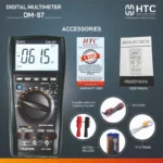 HTC DM-87 True RMS Digital Multimeter with VSD, 1000V DC / 750V AC & Analog Bar Graph - Image 4