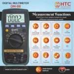 HTC DM-88 True RMS Multimeter with Auto/Manual Range, 1000V DC / 750V AC, 3999 Counts - Image 2