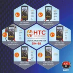 HTC DM-88 True RMS Multimeter with Auto/Manual Range, 1000V DC / 750V AC, 3999 Counts - Image 3