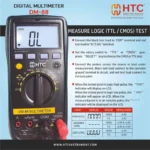 HTC DM-88 True RMS Multimeter with Auto/Manual Range, 1000V DC / 750V AC, 3999 Counts - Image 6