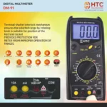 HTC DM-91 Manual Multimeter with Terminal Shutter Interlock Mechanism, 1999 Counts - Image 5