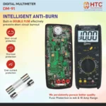 HTC DM-91 Manual Multimeter with Terminal Shutter Interlock Mechanism, 1999 Counts - Image 4