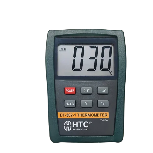 HTC DT 302-1 Digital Thermometer, -50°C to 1300°C, K-type Thermocouple