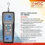 HTC FG-100KG Digital Force Gauge Push & Pull Measurement ±100Kg with 99 Group Memory - Image 3