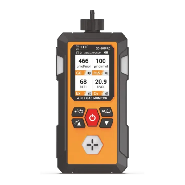 HTC GD-801 PRO Portable 4-in-1 Multi-Gas Analyzer with Real-Time Graphing