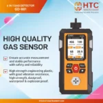 HTC GD-801 Portable 4-in-1 Multi-Gas Detector (CO, H2S, LEL, O2) with Air Pump - Image 3