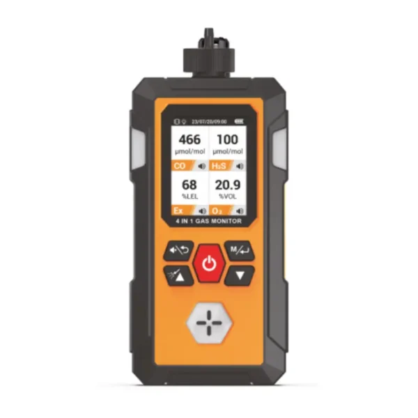 HTC GD-801 Portable 4-in-1 Multi-Gas Detector (CO, H2S, LEL, O2) with Air Pump