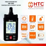 HTC HD-303 Mini Digital Hygrometer Ambient Temperature & Relative Humidity Gauge - Image 5