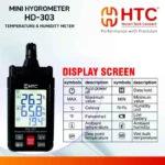 HTC HD-303 Mini Digital Hygrometer Ambient Temperature & Relative Humidity Gauge - Image 3