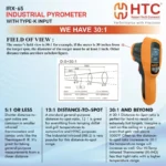 HTC IRX-65 Precise IR & TK Industrial Pyrometer -50°C to 1250°C with 30:1 D:S Ratio - Image 4