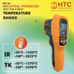 HTC IRX-66 Precise IR & TK Industrial Pyrometer -50°C to 1550°C with 12-Point Data Logger - Image 2