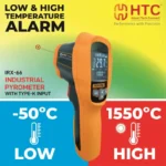 HTC IRX-66 Precise IR & TK Industrial Pyrometer -50°C to 1550°C with 12-Point Data Logger - Image 4