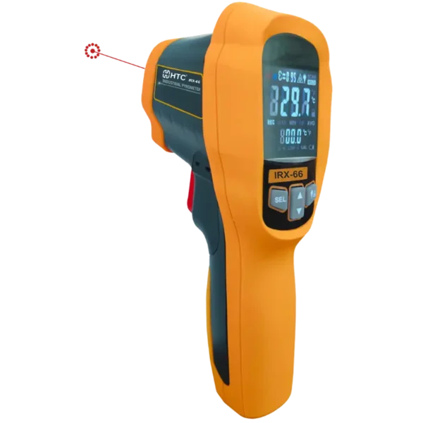 HTC IRX-66 Precise IR & TK Industrial Pyrometer -50°C to 1550°C with 12-Point Data Logger