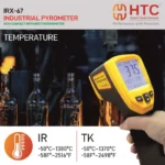 HTC IRX-67 Industrial Infrared & K-Type Pyrometer -50°C to 1380°C with 50:1 D:S Ratio - Image 6
