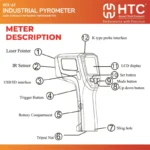 HTC IRX-67 Industrial Infrared & K-Type Pyrometer -50°C to 1380°C with 50:1 D:S Ratio - Image 4