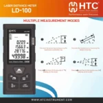 HTC LD-100 100m Laser Distance Meter with Area & Volume Measurement - Image 6