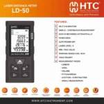HTC LD-50 50m Laser Distance Meter with Area & Volume Measurement - Image 6
