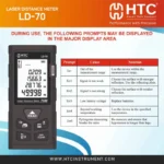 HTC LD-70 70m Laser Distance Meter with Area & Volume Measurement - Image 4
