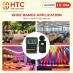 HTC LX-101A Lux Meter, 0.1-200,000 Lux, Data Hold - Image 3